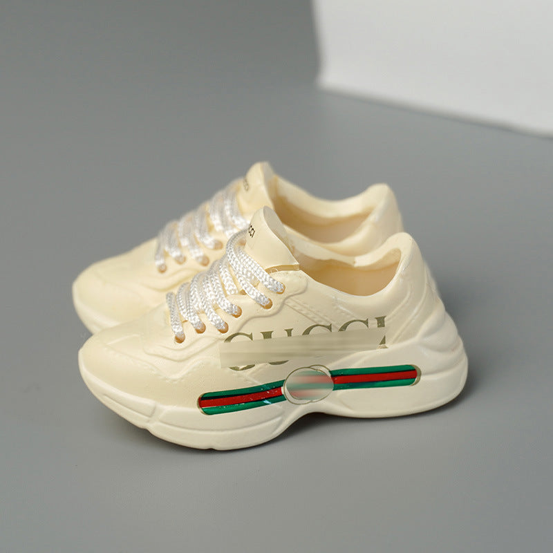 17cm Labubu doll shoes fashion brand high luxury LV GUCCI three-dimensional shoe model
