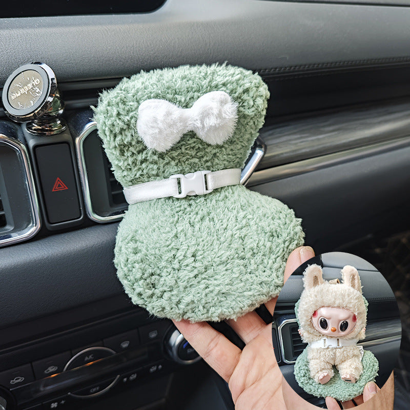 Labubu Doll Car Safety Seat - Cute Miniature Display & Travel Accessory