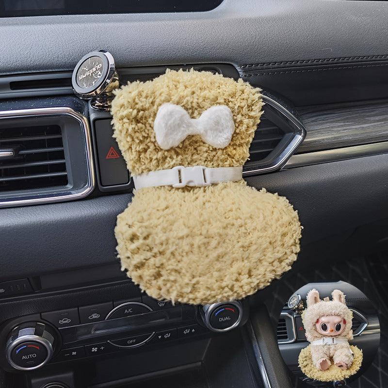 Labubu Doll Car Safety Seat - Cute Miniature Display & Travel Accessory