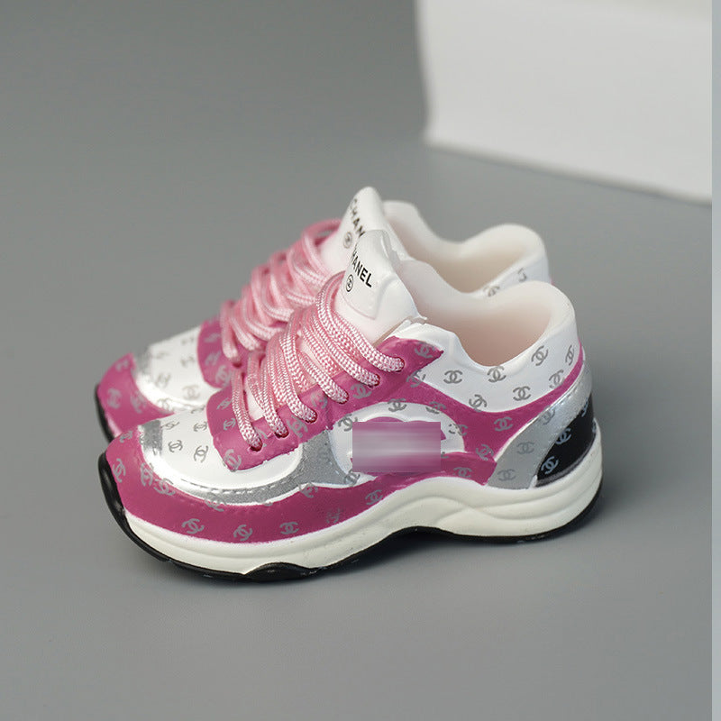 17cm Labubu doll shoes fashion brand high luxury LV GUCCI three-dimensional shoe model
