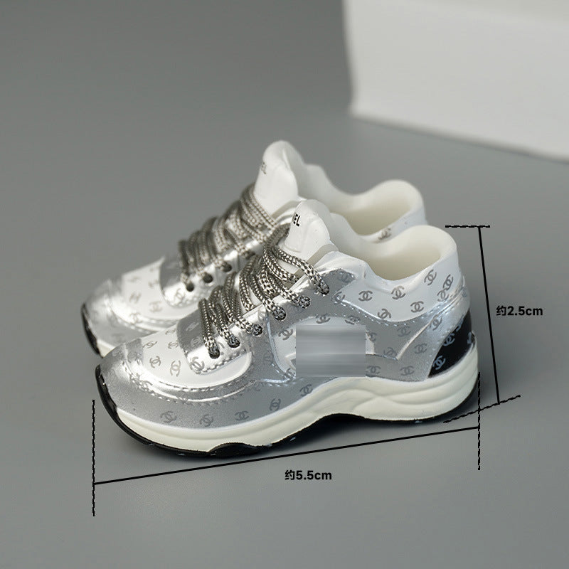 17cm Labubu doll shoes fashion brand high luxury LV GUCCI three-dimensional shoe model