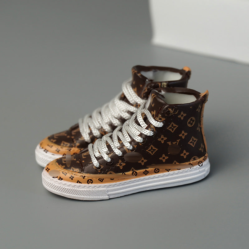 17cm Labubu doll shoes fashion brand high luxury LV GUCCI three-dimensional shoe model